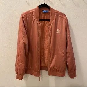 adidas Jackets Coats Satin Pink Adidas Bomber Jacket Poshmark